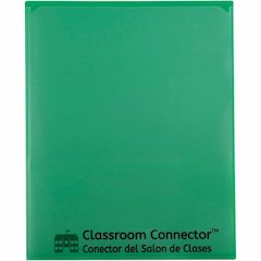 C-Line Classroom Connector Letter Report Cover - 8 1/2" x 11" - 2 Internal Pocket - Green - 25 / Box