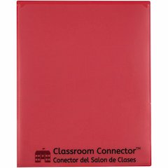 C-Line Classroom Connector Letter Report Cover - 8 1/2" x 11" - 2 Internal Pocket - Red - 1 Box