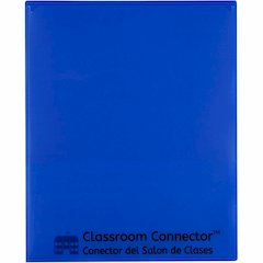 C-Line Classroom Connector Letter Report Cover - 8 1/2" x 11" - 2 Internal Pocket - Blue - 1 Box