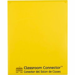 C-Line Classroom Connector Letter Report Cover - 8 1/2" x 11" - 2 Internal Pocket - Yellow - 1 Box