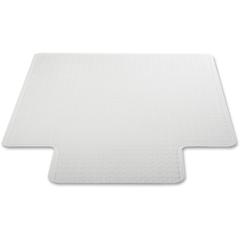 Deflecto DuraMat for Carpet - Carpeted Floor - 60" Length x 46" Width - Lip Size 12" Length x 25" Width - Vinyl - Clear - 1Each