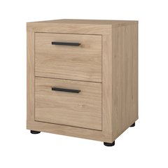 Mira 2 Drawer Nightstand, Jackson Hickory