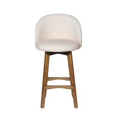 Garet Swivel Bar Stool - Rustic Natural Finish
