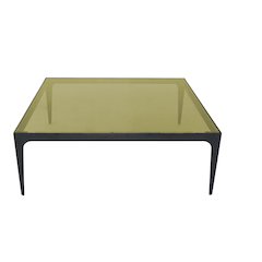Dynasty Coffee Table Square Yellow Glass top