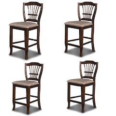 Bixby Wood Counter Chair in Espresso Brown (Set of 4)