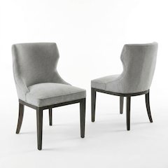 Mist Grey Dining Side Chairs with Contemporary Design and Comfort, Set of 2