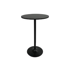 Pub Table Round Black Top with Black Leg and Base