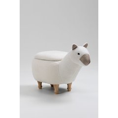 Home 2 Office Kids Llama Animal Storage Ottoman Stool with Wood Leg