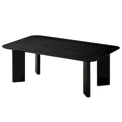 Joss Rectangular Shape Modern Wood Coffee Table in Black Ash