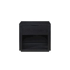 Venice Modern Nightstand with Soft Close Drawer in Black