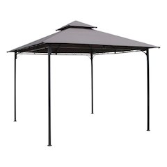 ST. Kitts 10-Foot Vented Canopy Gazebo, Grey