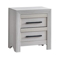 Nightstand with 2 Dovetail Drawers, Fully Assembled Bedside Table Bedroom, Beige