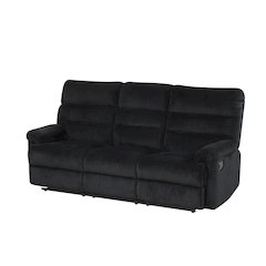 Glory Furniture Lucie Reclining Sofa, Black Color