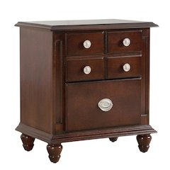 Cappuccino Nightstand with Dovetailed Drawers and Traditional Style