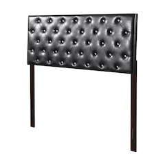 Black King Headboard with Casual Style Frame Construction and Durable Build