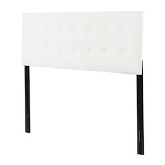 White Full Headboard with Casual Style Frame Construction and Durable Build