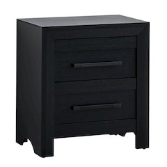Nightstand with 2 Dovetail Drawers, Fully Assembled Bedside Table Bedroom, Black