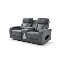 Glory Furniture Lumin Reclining Loveseat, Gray
