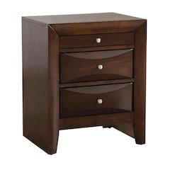 Cappuccino Nightstand with Contemporary Design and Sturdy Construction