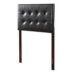 Black Twin Headboard with Casual Style and Sturdy Frame Construction