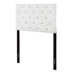 White Twin Headboard with Casual Style and Sturdy Frame Construction