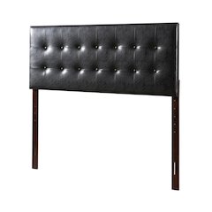 Black King Headboard with Casual Style Frame Construction and Bolted Design