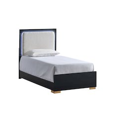Glory Furniture Steeler Twin Bed, Black/Gold
