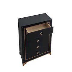 Glory Furniture Kramer Chest, Black/Gold