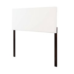 White Full Headboard with Casual Frame Construction and Durable Design