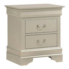 Traditional Philippe Nightstand in Champagne Finish with Dovetailed Drawers