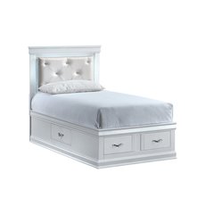 Glory Furniture Lorana Twin Bed, Sparkling White Color