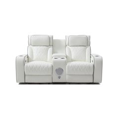 Glory Furniture Lumin Reclining Loveseat, White