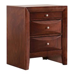 Contemporary Cherry Nightstand with Dovetailed Drawers and Metal Glides
