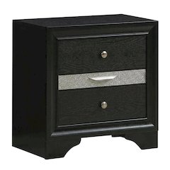 Black Modern Nightstand with Sleek Design for Contemporary Bedroom Décor