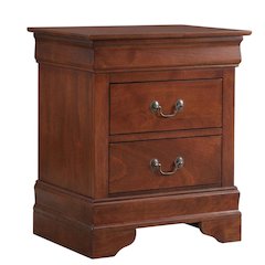 Traditional Cherry Nightstand with Dovetailed Drawers and Metal Glides