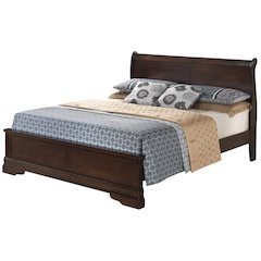 Glory Furniture Louis Phillipe Full Bed in Cappuccino Color