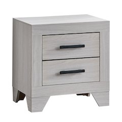 2-Drawer Nightstand with Dovetail Drawers, Modern Bedside Table for Bedroom