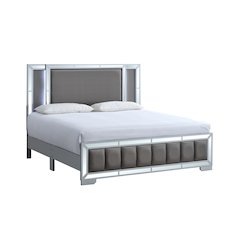 Glory Furniture Murry King Bed, Silver Color