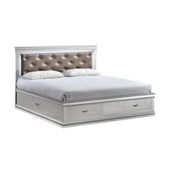 Glory Furniture Lorana Full Bed, Silver Champagne Color