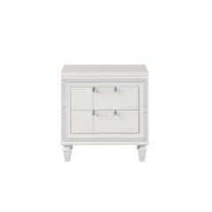 Glory Furniture Genoa Nightstand, Sparkling White