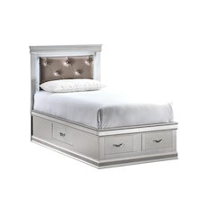 Glory Furniture Lorana Twin Bed, Silver Champagne Color