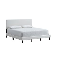 Baron King Size Platform Bed, White