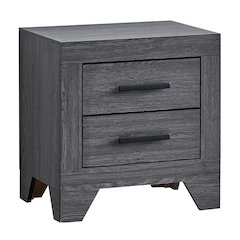 2-Drawer Nightstand with Dovetail Drawers, Modern Bedside Table for Bedroom
