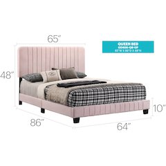 Glory Furniture Lodi Full Bed in Pink Color