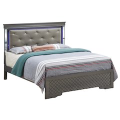 Glory Furniture Verona Full Bed in Metalic Black Color