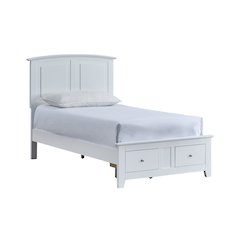 Glory Furniture Hammond Twin Bed, White Color