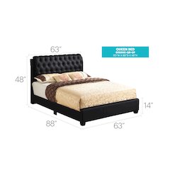 Glory Furniture Marilla Full Bed in Black Color
