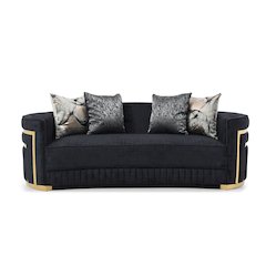 Contemporary Soledad Sofa , Black