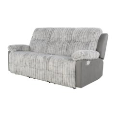 Plush 3 Seaters Sofa withTable with Led Belt Gray