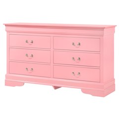 Glory Furniture LouisPhillipe Dresser in Pink Color